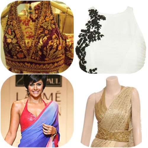 Halter-neck saree blouses