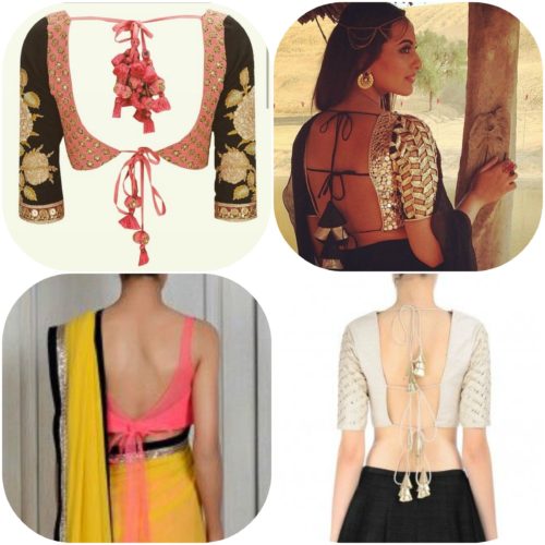 back knot saree blouses