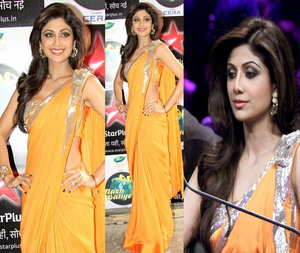 Shilpa in saree of Designer Gaurav Gupta