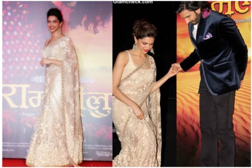 Deepika in Sabyasachi saree