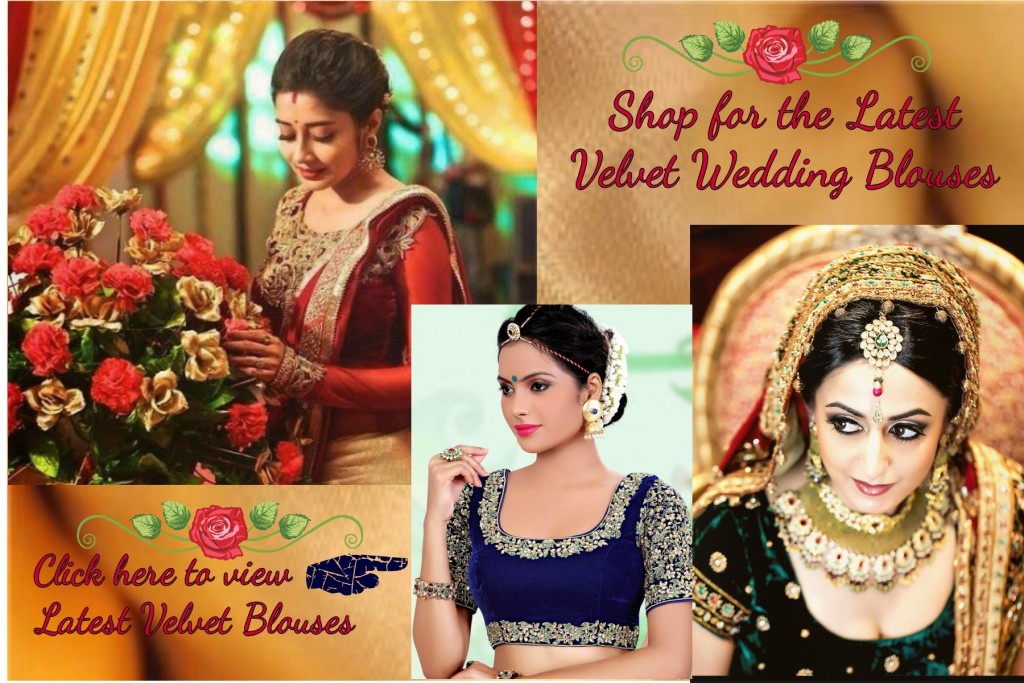 Velvet blouses for wedding