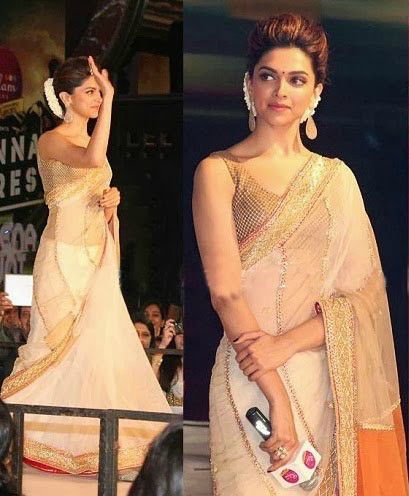 Deepika Padukone in designer saree