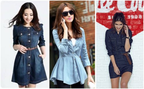 denim top dresses