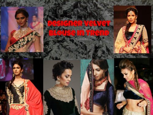 designer velvet blouse