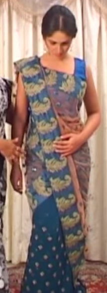 mermaid style saree drape