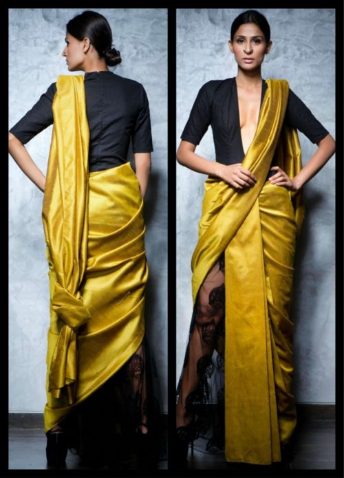 Nikhil Thampi saree draping