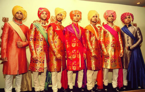 New neck patterned sherwanis