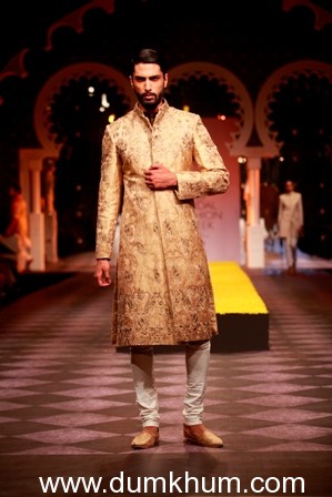 Calf-length sherwani