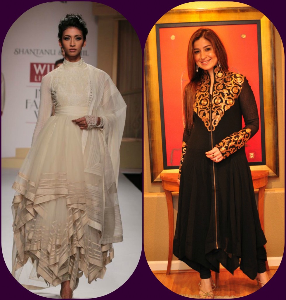 designer salwar kameez handkerchief hemline