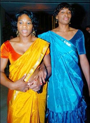 Serena and Venus Williams in Saree