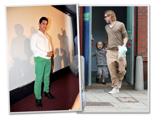 Amir Khan and Brad Pitt in Cotton Pants