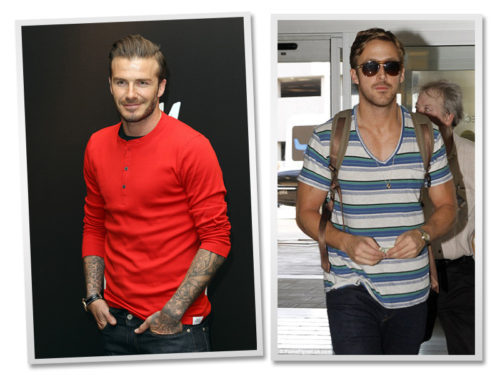 David Beckham and Ryan Gosling in T-Shirts