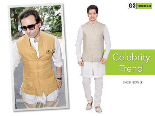 Saif Ali Khan in Waistcoat Set