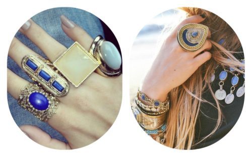 boho rings to wear with kurtas