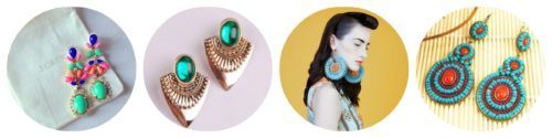 statement boho earrings to suit kurtis