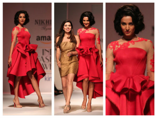 Sonal Chauhan for Nikhita at Amazon India fashion week 2015