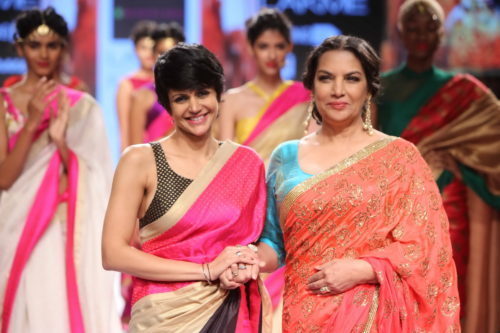 Mandira Bedi and Sabana Azmi at LFW SR 2015