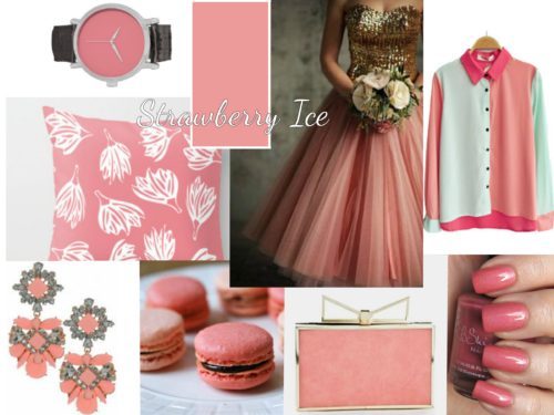 Strawberry ice fashion colour trends 2015