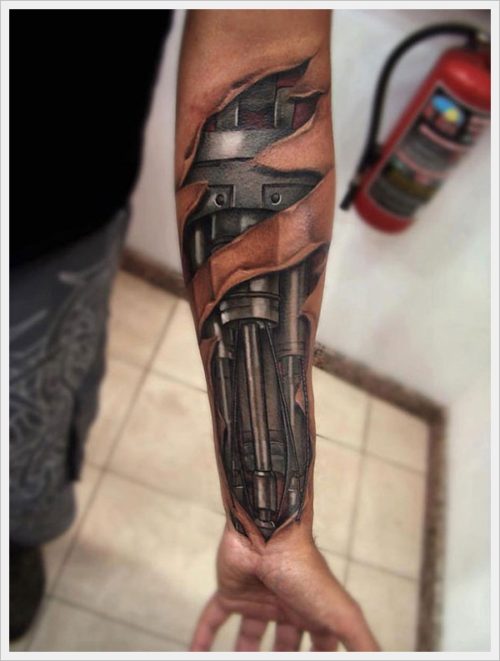 machinery tattoos