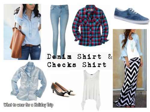 Denim and Checks shirt for a holiday