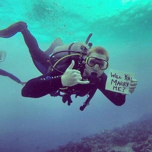 Scuba Diving Wedding Proposal