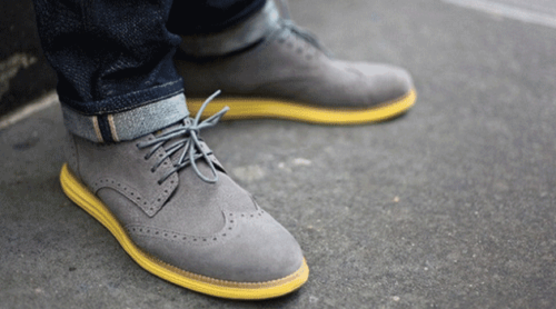 Grey Suede Brogue