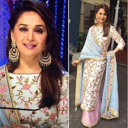 Indo Western Salwar Kameez Styles from Madhuri Dixit Nene