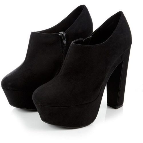 Suede Platform Ankle Boots