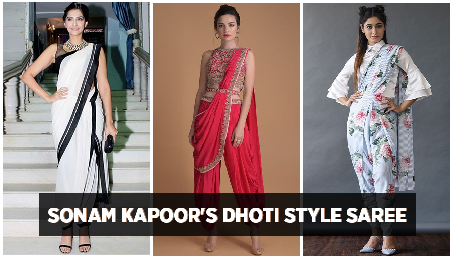sonam kapoor half dhoti style