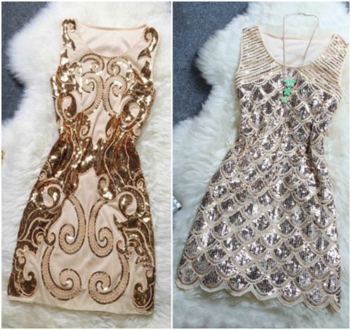 Designer metallic dress
