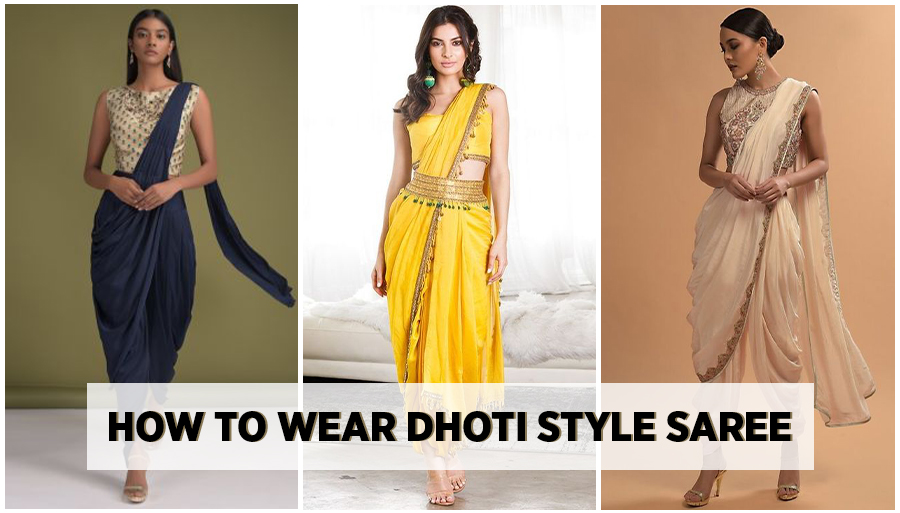 dhoti style saree