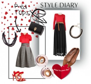 Red tops for Valentine's Day