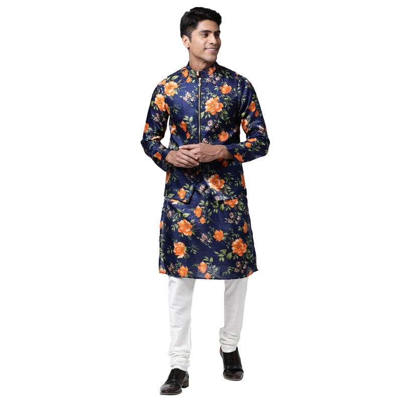 mens floral kurta suit