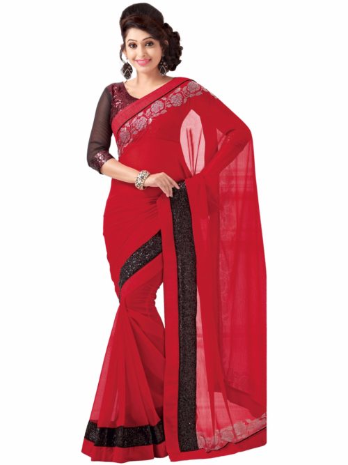 View more Red wedding wear saree Red wedding wear saree