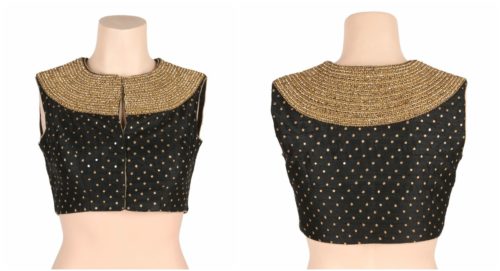 View all Pearl work highlighted blouse Pearl work highlighted blouse