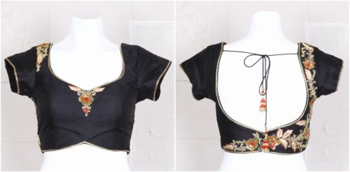 View all heart shape blouse with half sleeves blouse Heart shape blouse with half sleeves blouse