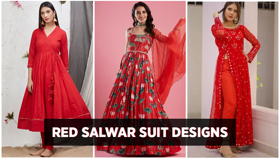 red salwar suit designs
