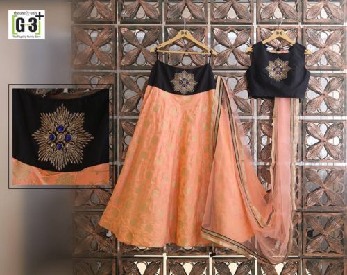 Bridal wedding Lehenga in peach