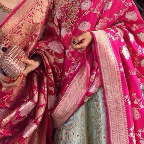 Silk Magenta Dupatta