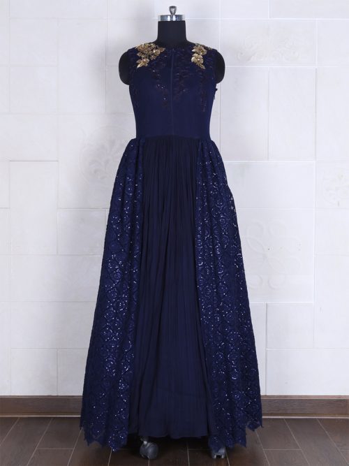 Navy blue gowns
