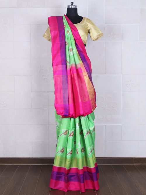 green wedding saree
