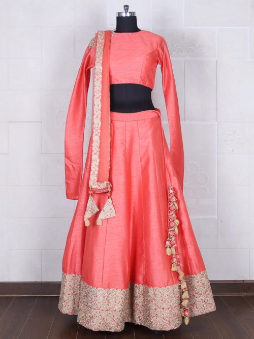 Georgette fabric circular style lehenga choli