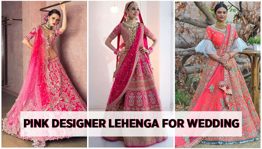 Pink designer lehenga for wedding