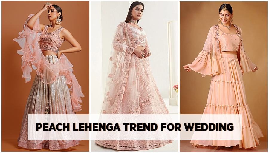 Peach Lehenga Trend For wedding