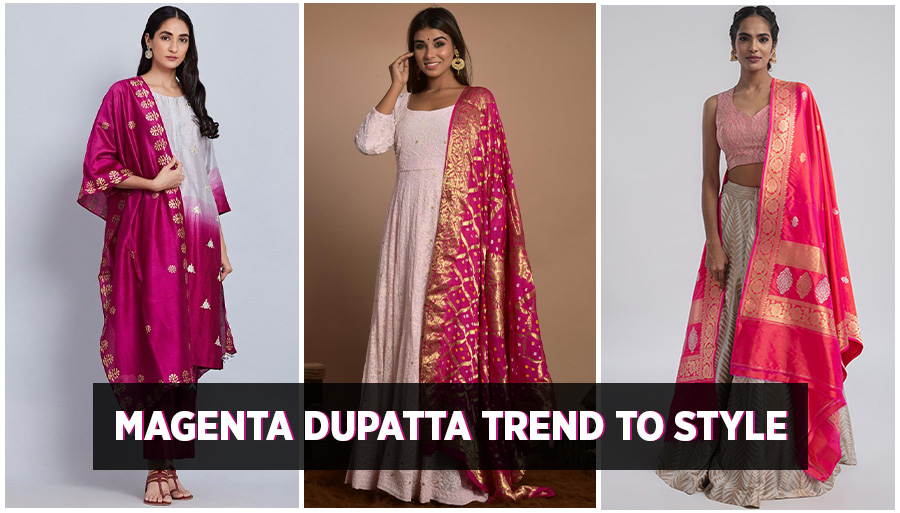 Magenta Dupattas