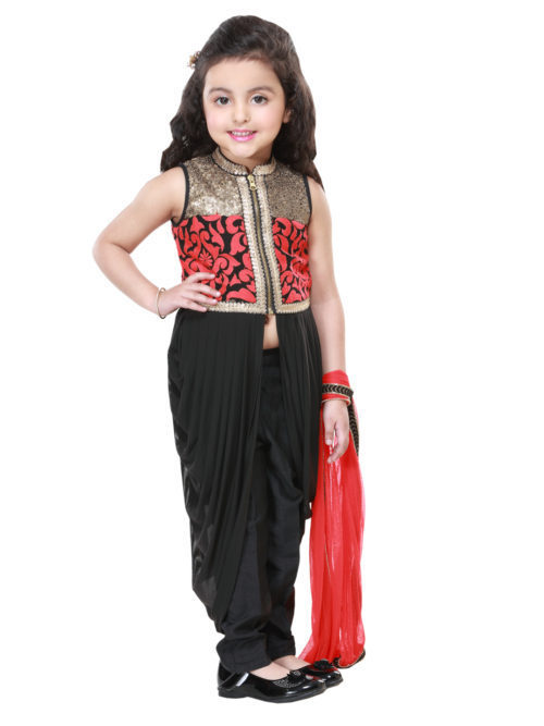 The latest girls dhoti suits