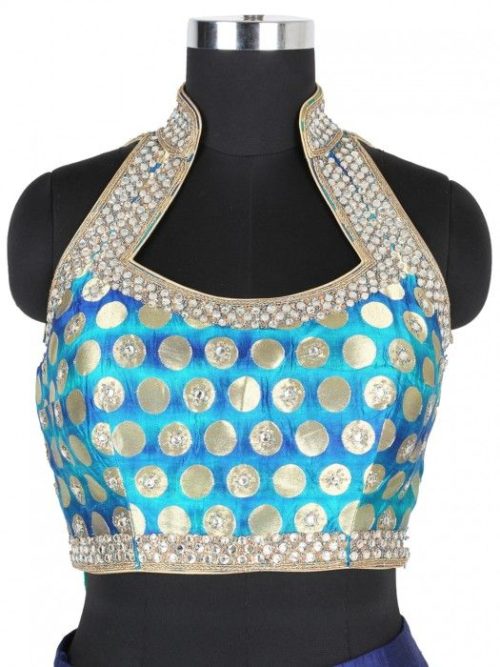 Halter neck style Designer Blouse