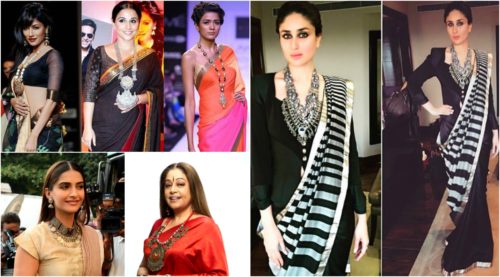 bridal jewellary on Saree