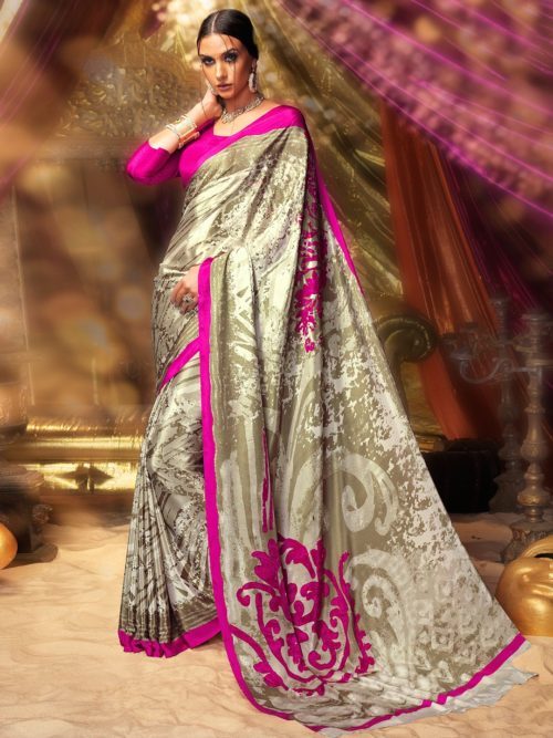 plain crepe sarees with border