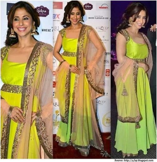 Urmila Matondkar in Square neckline salwar kameez